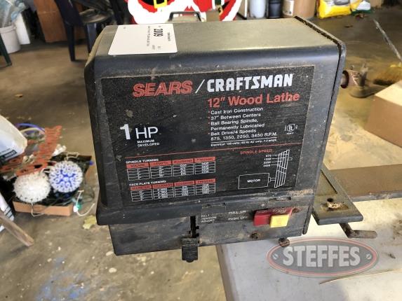 Sears 12" Wood 1 HP Lathe and Lathe Tools